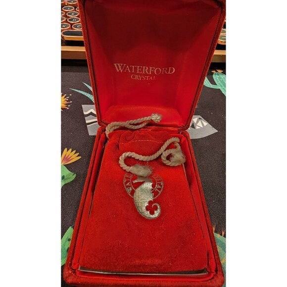 Waterford Crystal 1990 12 Days of Christmas Ornament With Red Velvet Box - Picture 5 of 6